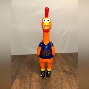 Dave & Buster's Promo Screaming Chicken 13 inch Blue Shirt Hard To Find Rare